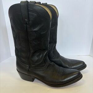 Durango Black Leather Heeled Boots